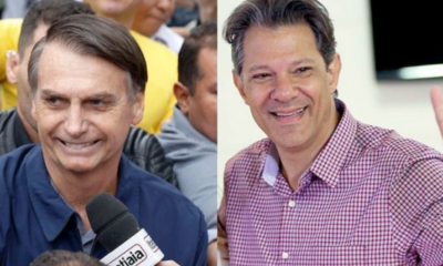 Bolsonaro e Haddad se enfrentam no próximo dia 28.